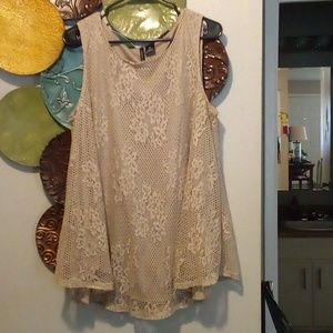 New Directions flare lace top